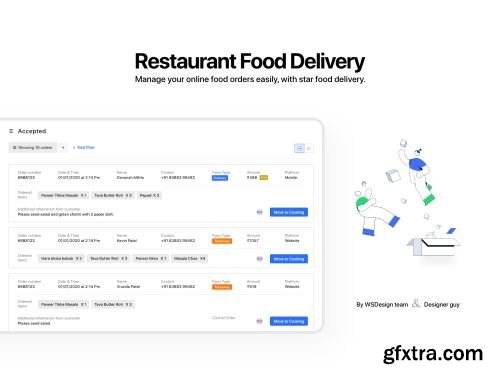 Food delivery restaurant dashboard Ui8.net