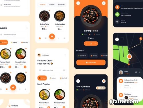 Foobase - Food Delivery UI Kit Ui8.net