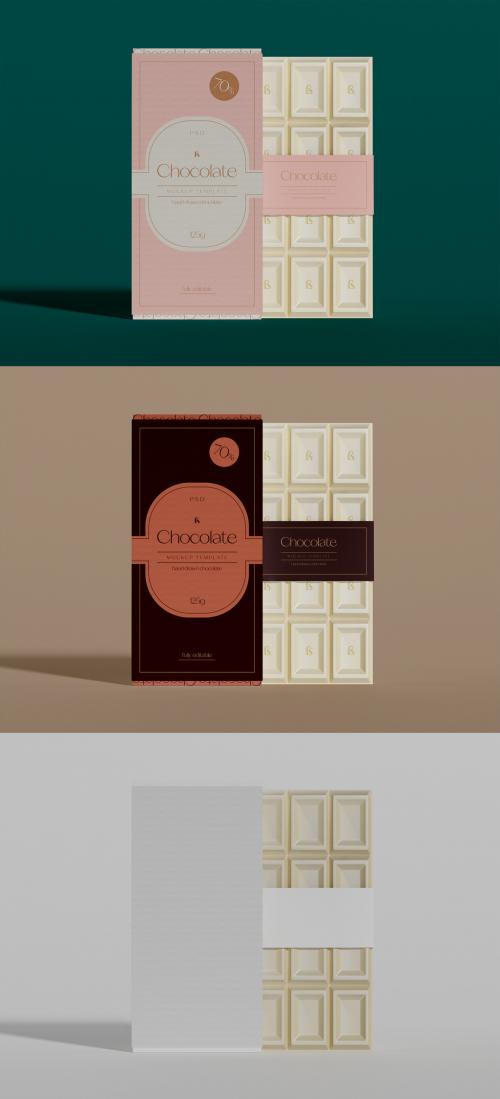 Front View of Chocolate Bar Packaging Mockup 641771972