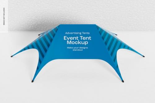 Premium PSD | Exterior event tent mockup, high angle view Premium PSD