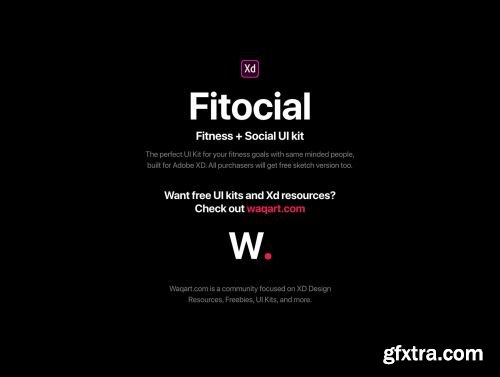 Fitocial UI kit for XD Ui8.net