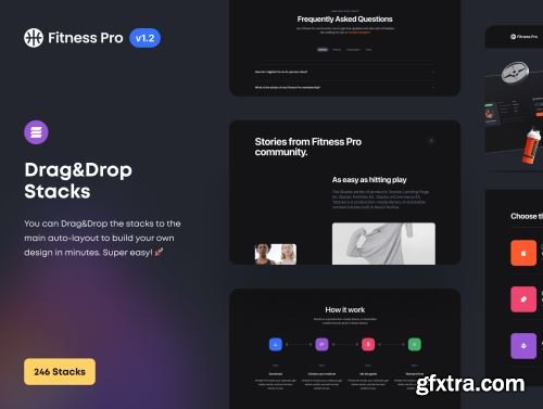 Fitness Pro: Website UI Kit Ui8.net