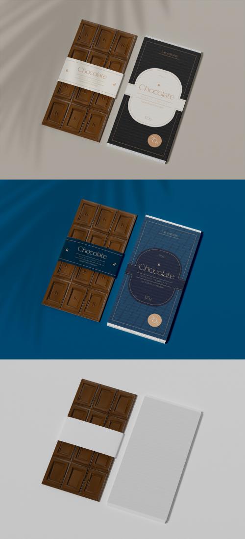 Chocolate Bars with Wrap Mockup 641770012