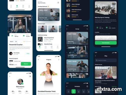 Fitline - Fitness & Workout App UI Kit Ui8.net