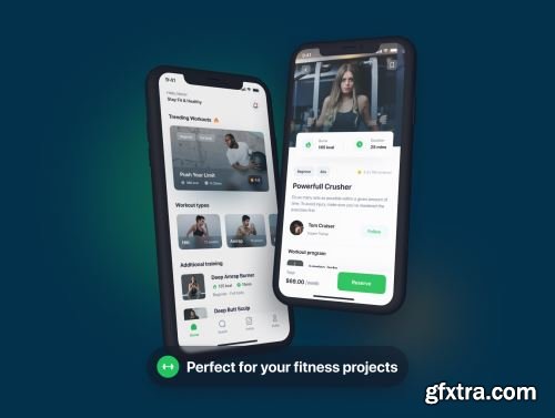 Fitline - Fitness & Workout App UI Kit Ui8.net