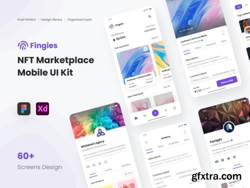 Fingies - NFT Marketplace Mobile App UI Kit Ui8.net