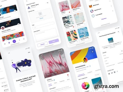 Fingies - NFT Marketplace Mobile App UI Kit Ui8.net