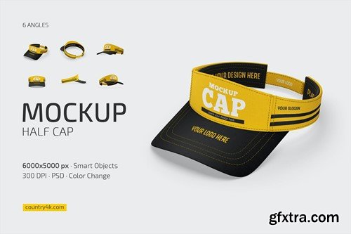 Half Cap Mockup Set ZCJREC2