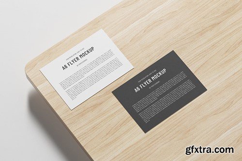 A6 Landscape Flyer Mockup Set HP4A4Z2