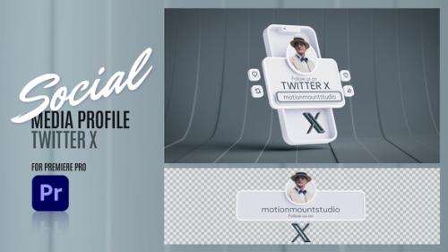 Videohive - Social Media Profile Twitter X - Premiere Pro - 48503429 - 48503429