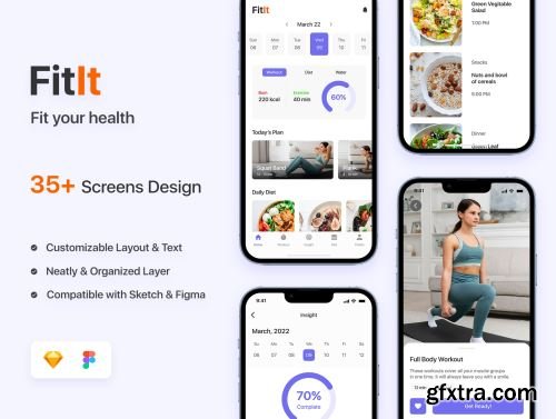 FitIt - Fitness App UI Kit Ui8.net