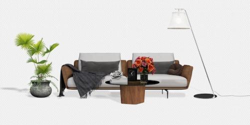 Premium PSD | Interior decoration set in 3d Premium PSD