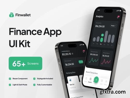 Finwallet - Finance Mobile App UI Kit Ui8.net