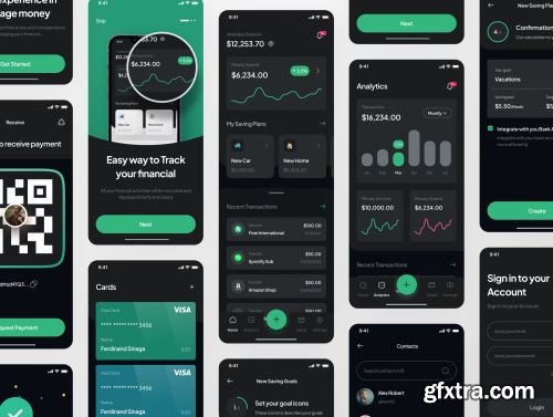 Finwallet - Finance Mobile App UI Kit Ui8.net