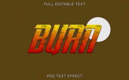 Premium PSD | Burn text style effect psd template Premium PSD