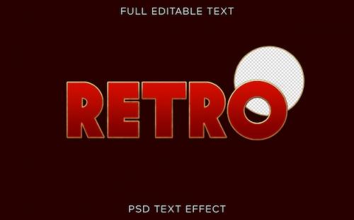 Premium PSD | Retro text style effect psd template Premium PSD