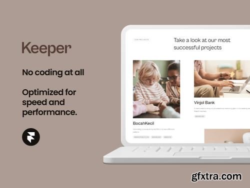 Keeper - Digital agency website for Framer Ui8.net