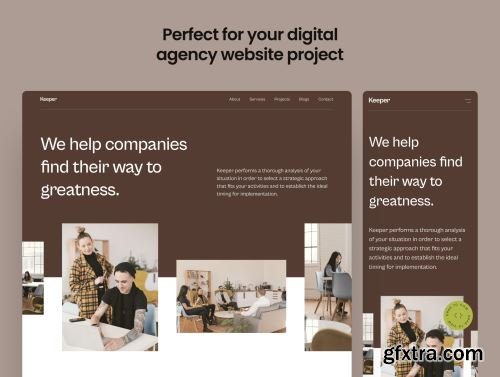 Keeper - Digital agency website for Framer Ui8.net