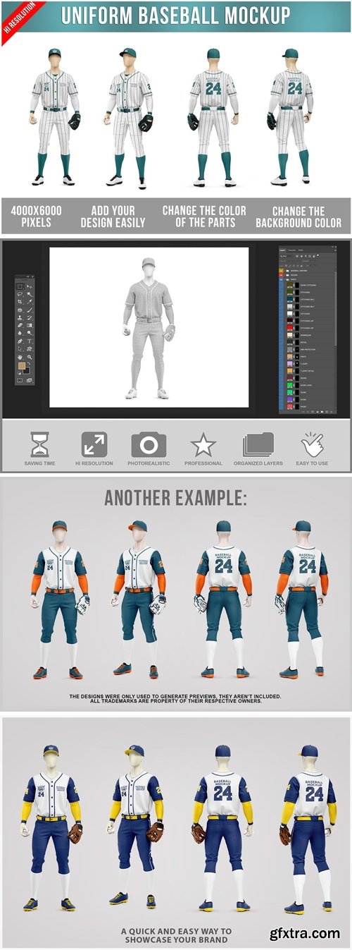 Baseball Uniform Mockup Template RYFJE67