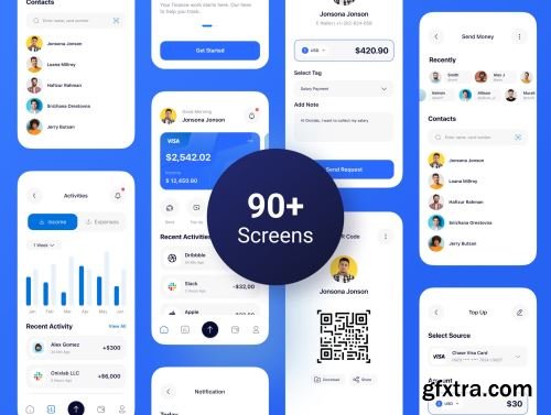 Finix - Fintech Mobile App Ui Kit Ui8.net