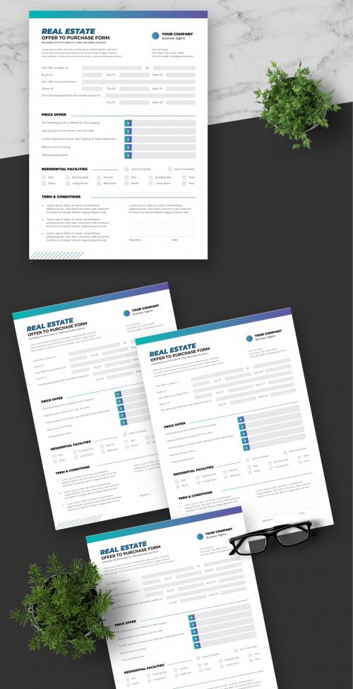 Blue Gradient Real Estate Agent Membership Form 635172927