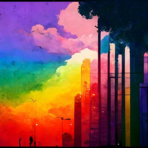 Premium Vector | Rainbow illustration of lgbt buildings Premium PSD