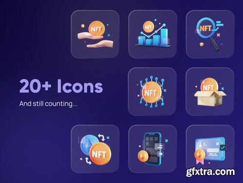 Enefty - NFT 3D Icon Set Ui8.net