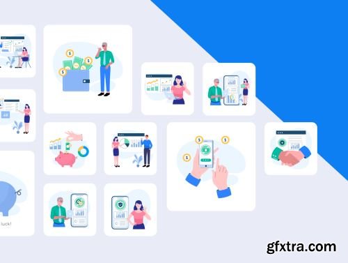 Finansi - Financial & Fundrising Illustrations Ui8.net