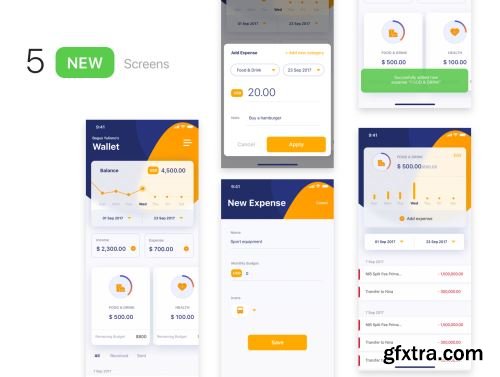 Finansi iOS UI Kit Ui8.net