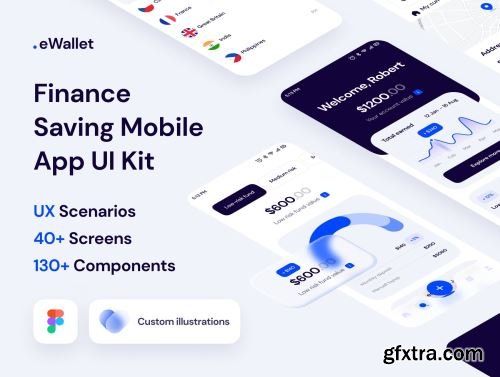 eWallet: Finance Saving Mobile App UI Kit Ui8.net