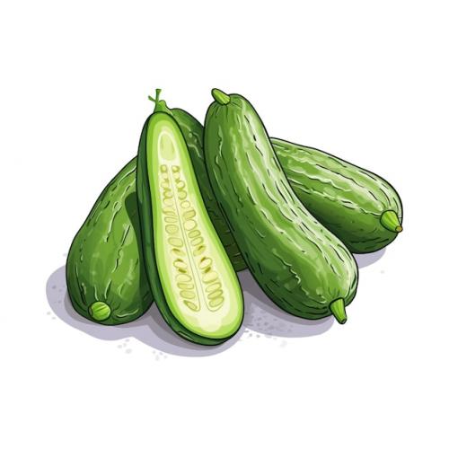 Premium Vector | Hand drawn cucumber isolated white background Premium PSD