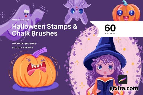 Halloween Stamps & Chalk Brushes U3VQ634