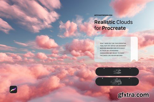 Realistic Clouds Stamps for Procreate V3RP5KT