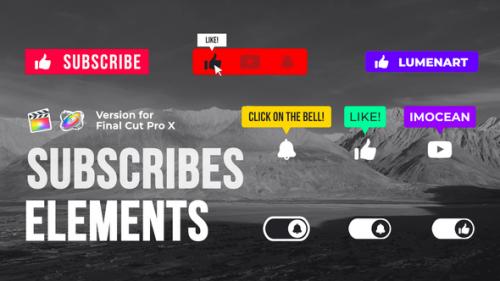 Videohive - Subscribe Elements | FCPX - 48595960 - 48595960