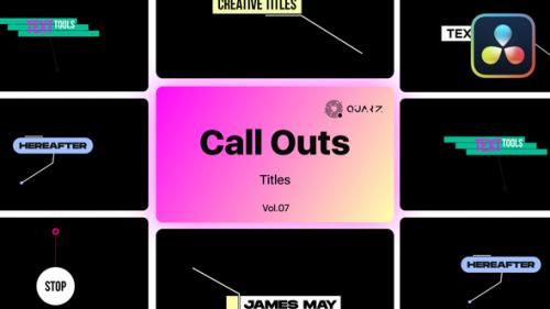 Videohive - Call Outs for DaVinci Resolve Vol. 07 - 48596205 - 48596205