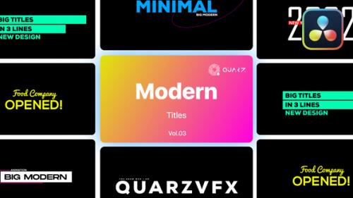 Videohive - Big Modern Titles for DaVinci Resolve Vol. 03 - 48596271 - 48596271