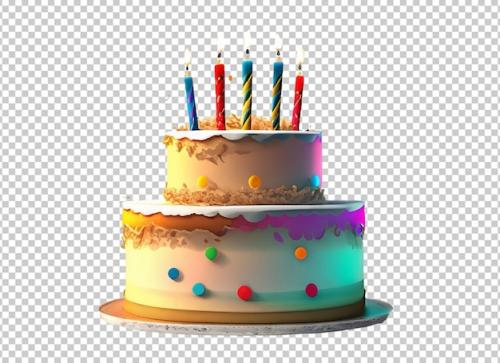 Premium PSD | Beautiful birthday cake Premium PSD