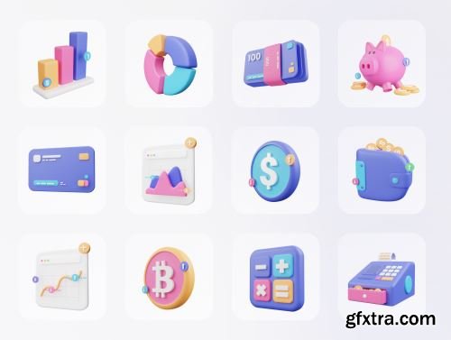 Financially - Financial 3D Icon Set Ui8.net
