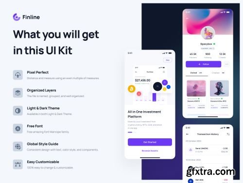 Finline - Investments & Finance App UI Kit Ui8.net