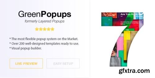 CodeCanyon - Popup Plugin for WordPress - Green Popups (formerly Layered Popups) v7.47 - 5978263 - Nulled