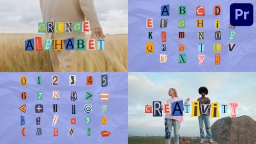 Videohive - Grunge Alphabet for Premiere Pro - 48605997 - 48605997