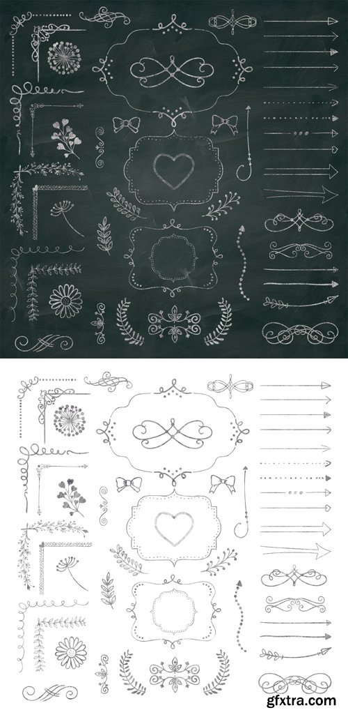 50 Chalk Drawing Elements