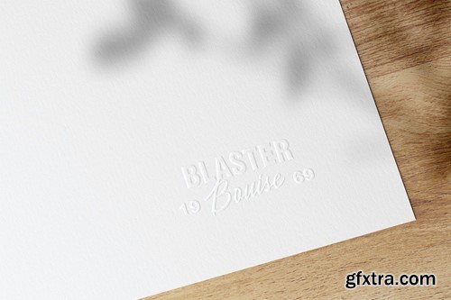 Embossed Logo Mockups on White Paper JWRZMEN