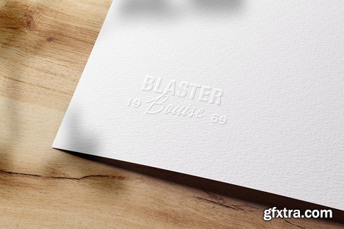 Embossed Logo Mockups on White Paper JWRZMEN