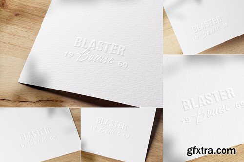 Embossed Logo Mockups on White Paper JWRZMEN