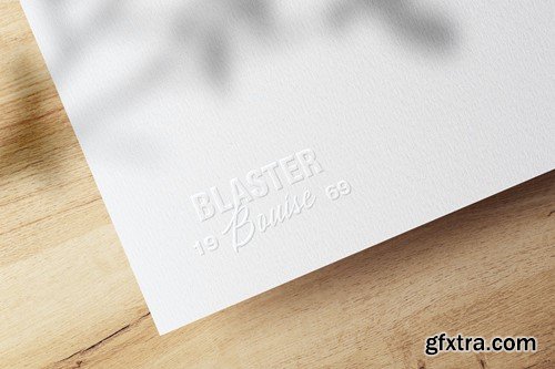 Embossed Logo Mockups on White Paper JWRZMEN