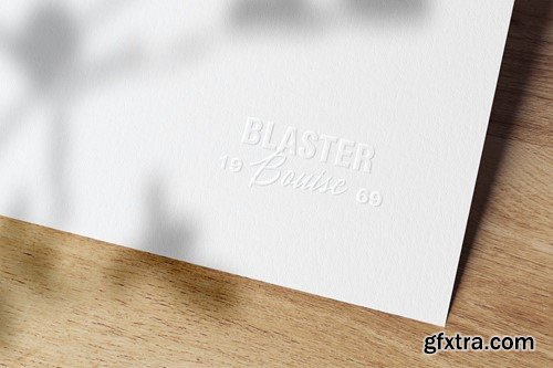 Embossed Logo Mockups on White Paper JWRZMEN