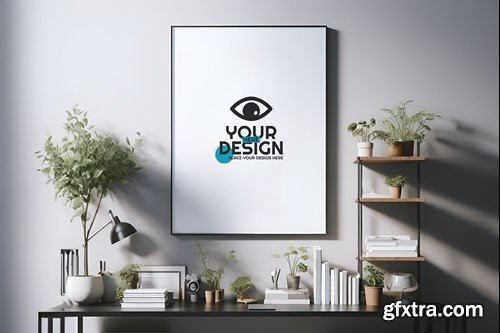 Poster on the Wall PSD Mockup 3CN9S4C