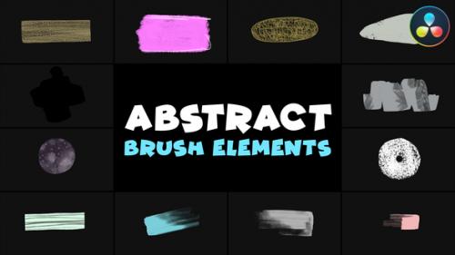 Videohive - Abstract Brush Elements | DaVinci Resolve - 48635210 - 48635210