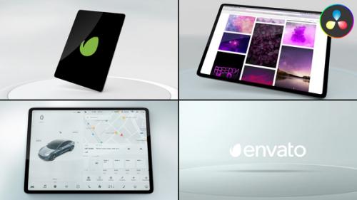 Videohive - Clean Tablet Presentation for DaVinci Resolve - 48635389 - 48635389